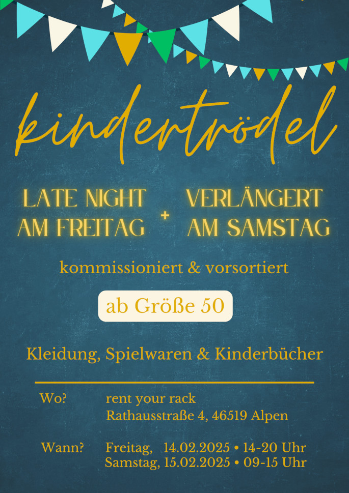 Flyer Kindertrödel 14.02. - 15.02.2025